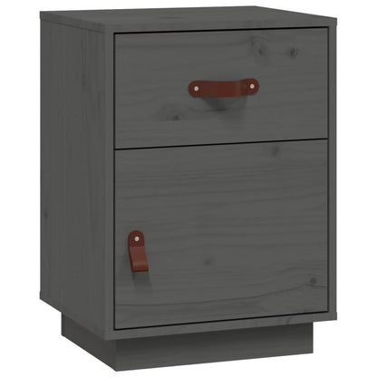Nachttisch Grau 40x34x55 cm Massivholz Kiefer - Pazzar.ch