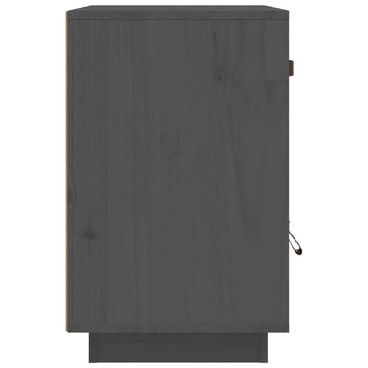 Nachttisch Grau 40x34x55 cm Massivholz Kiefer - Pazzar.ch