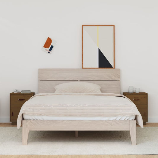 Nachttische 2 Stk. Honigbraun 40x34x55 cm Massivholz Kiefer - Pazzar.ch