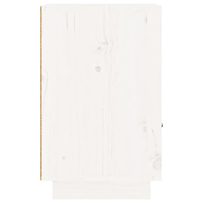 Nachttische 2 Stk. Weiß 40x34x55 cm Massivholz Kiefer - Pazzar.ch
