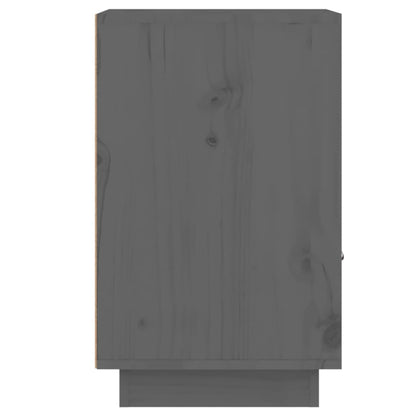 Nachttische 2 Stk. Grau 40x34x55 cm Massivholz Kiefer - Pazzar.ch