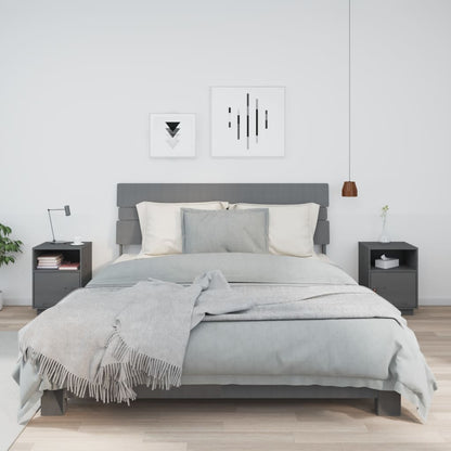 Nachttische 2 Stk. Grau 40x34x55 cm Massivholz Kiefer - Pazzar.ch