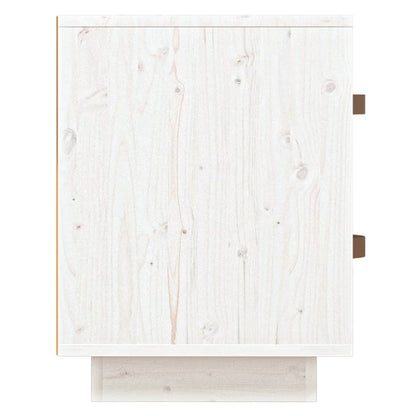 Nachttisch Weiß 40x34x45 cm Massivholz Kiefer - Pazzar.ch