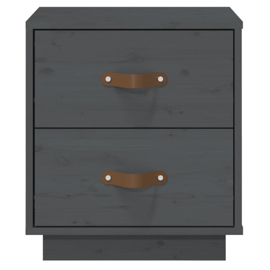 Nachttisch Grau 40x34x45 cm Massivholz Kiefer - Pazzar.ch