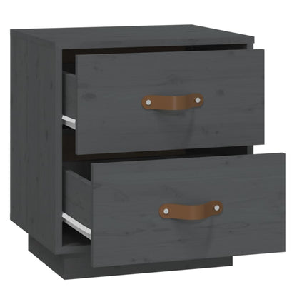 Nachttisch Grau 40x34x45 cm Massivholz Kiefer - Pazzar.ch