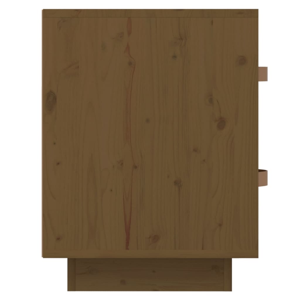 Nachttische 2 Stk. Honigbraun 40x34x45 cm Massivholz Kiefer