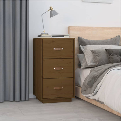Nachttische 2 Stk. Honigbraun 40x40x75 cm Massivholz Kiefer - Pazzar.ch