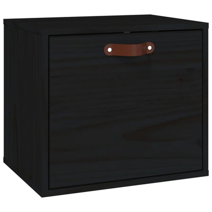 Wandschrank Schwarz 40x30x35 cm Massivholz Kiefer - Pazzar.ch