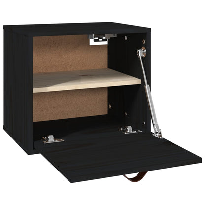 Wandschrank Schwarz 40x30x35 cm Massivholz Kiefer - Pazzar.ch