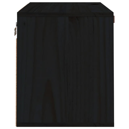 Wandschrank Schwarz 60x30x35 cm Massivholz Kiefer - Pazzar.ch