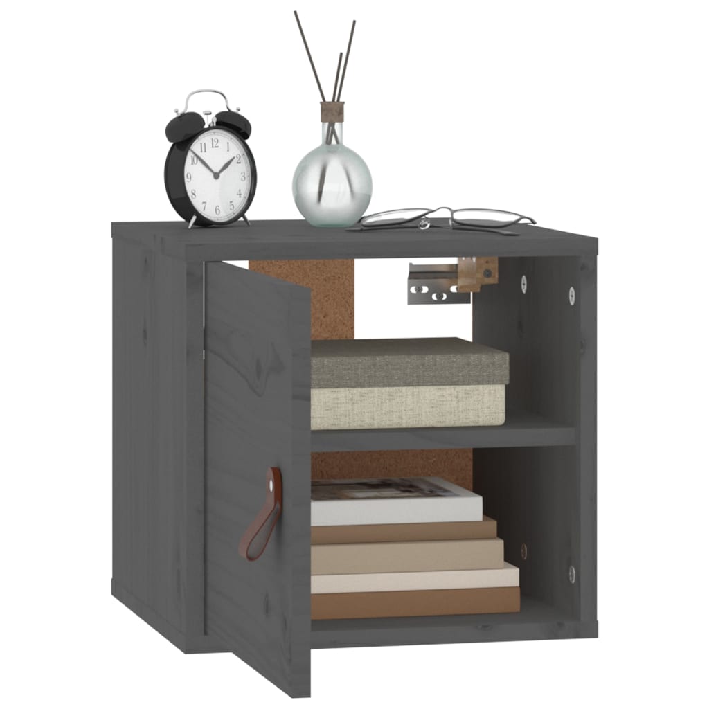 Wandschrank Grau 31,5x30x30 cm Massivholz Kiefer - Pazzar.ch