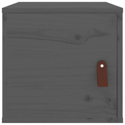 Wandschränke 2 Stk. Grau 31,5x30x30 cm Massivholz Kiefer - Pazzar.ch