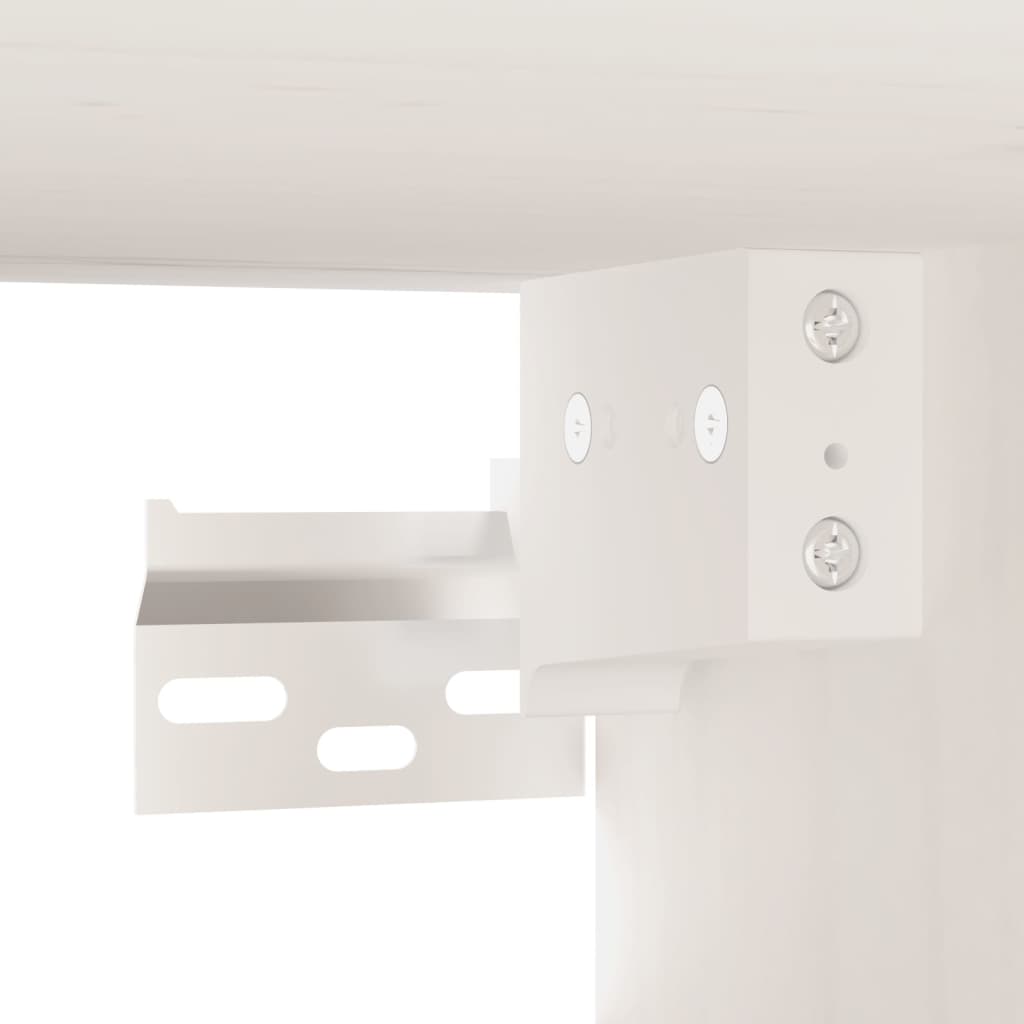 Wandschrank Weiß 60x30x30 cm Massivholz Kiefer - Pazzar.ch