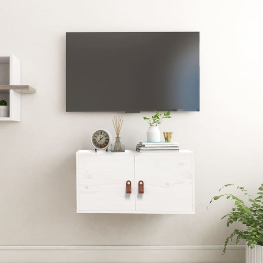 Wandschrank Weiß 60x30x30 cm Massivholz Kiefer - Pazzar.ch
