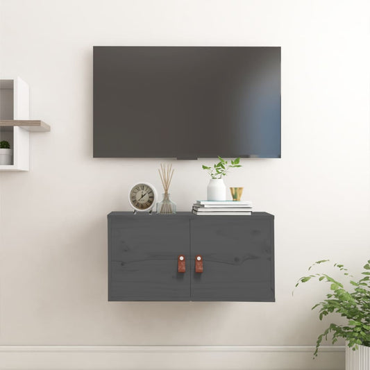 Wandschrank Grau 60x30x30 cm Massivholz Kiefer - Pazzar.ch