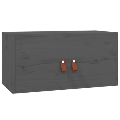 Wandschränke 2 Stk. Grau 60x30x30 cm Massivholz Kiefer - Pazzar.ch