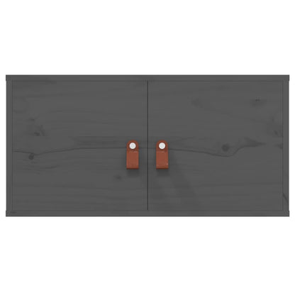 Wandschränke 2 Stk. Grau 60x30x30 cm Massivholz Kiefer - Pazzar.ch