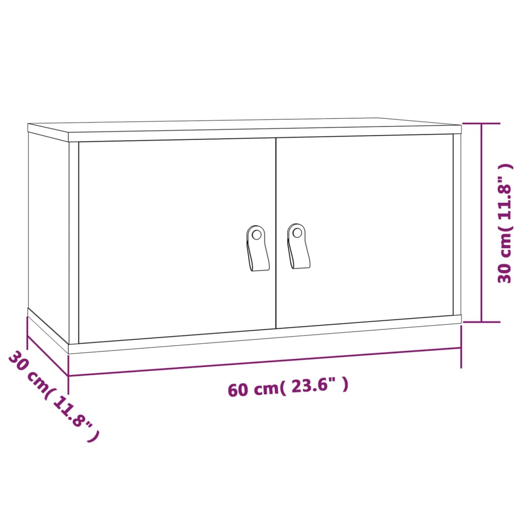 Wandschrank Honigbraun 60x30x30 cm Massivholz Kiefer - Pazzar.ch