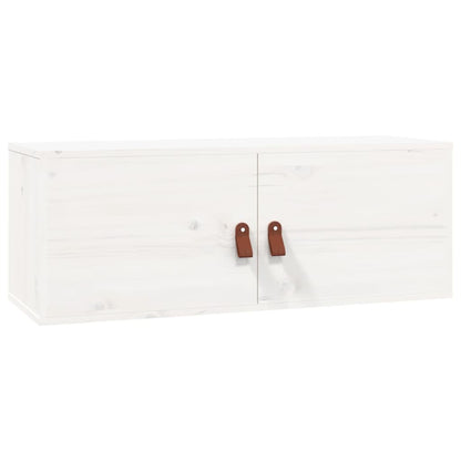 Wandschrank Weiß 80x30x30 cm Massivholz Kiefer - Pazzar.ch