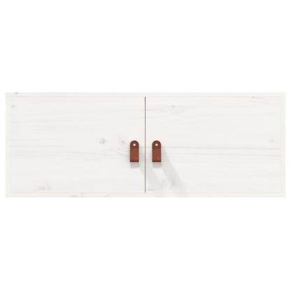 Wandschrank Weiß 80x30x30 cm Massivholz Kiefer - Pazzar.ch