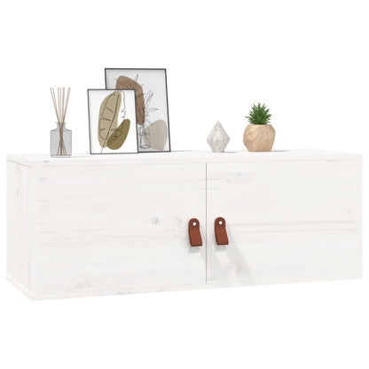 Wandschrank Weiß 80x30x30 cm Massivholz Kiefer - Pazzar.ch