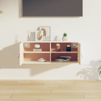 Wandschrank Weiß 80x30x30 cm Massivholz Kiefer - Pazzar.ch