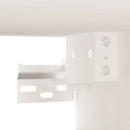 Wandschrank Weiß 80x30x30 cm Massivholz Kiefer - Pazzar.ch