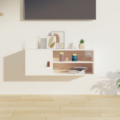 Wandschrank Weiß 80x30x30 cm Massivholz Kiefer - Pazzar.ch