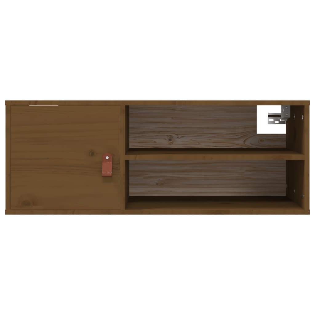 Wandschrank Honigbraun 80x30x30 cm Massivholz Kiefer - Pazzar.ch
