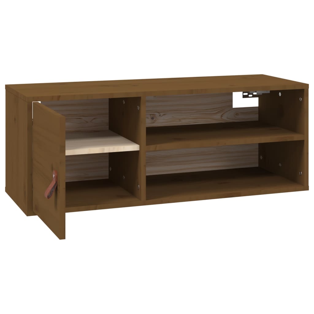 Wandschrank Honigbraun 80x30x30 cm Massivholz Kiefer - Pazzar.ch