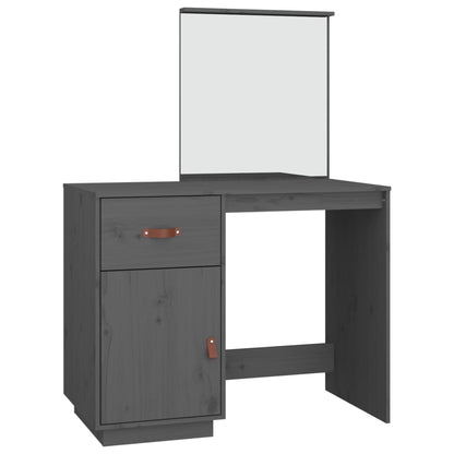 Schminktisch Grau 95x50x134 cm Massivholz Kiefer - Pazzar.ch