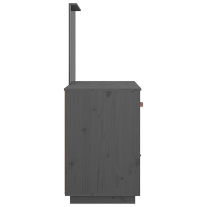 Schminktisch Grau 95x50x134 cm Massivholz Kiefer - Pazzar.ch