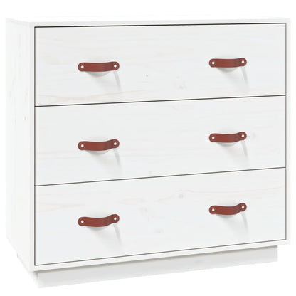 Sideboard Weiß 80x40x75 cm Massivholz Kiefer - Pazzar.ch
