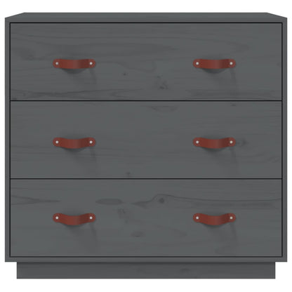 Sideboard Grau 80x40x75 cm Massivholz Kiefer - Pazzar.ch