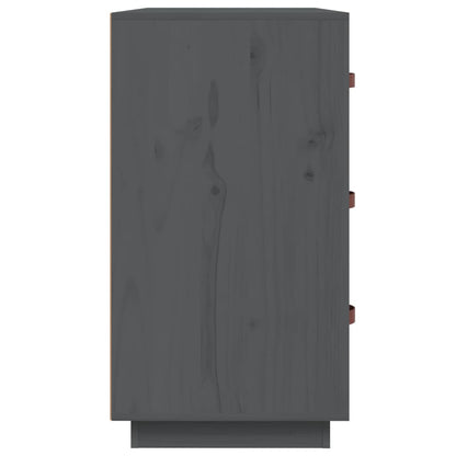 Sideboard Grau 80x40x75 cm Massivholz Kiefer - Pazzar.ch