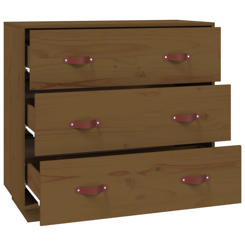 Sideboard Honigbraun 80x40x75 cm Massivholz Kiefer - Pazzar.ch
