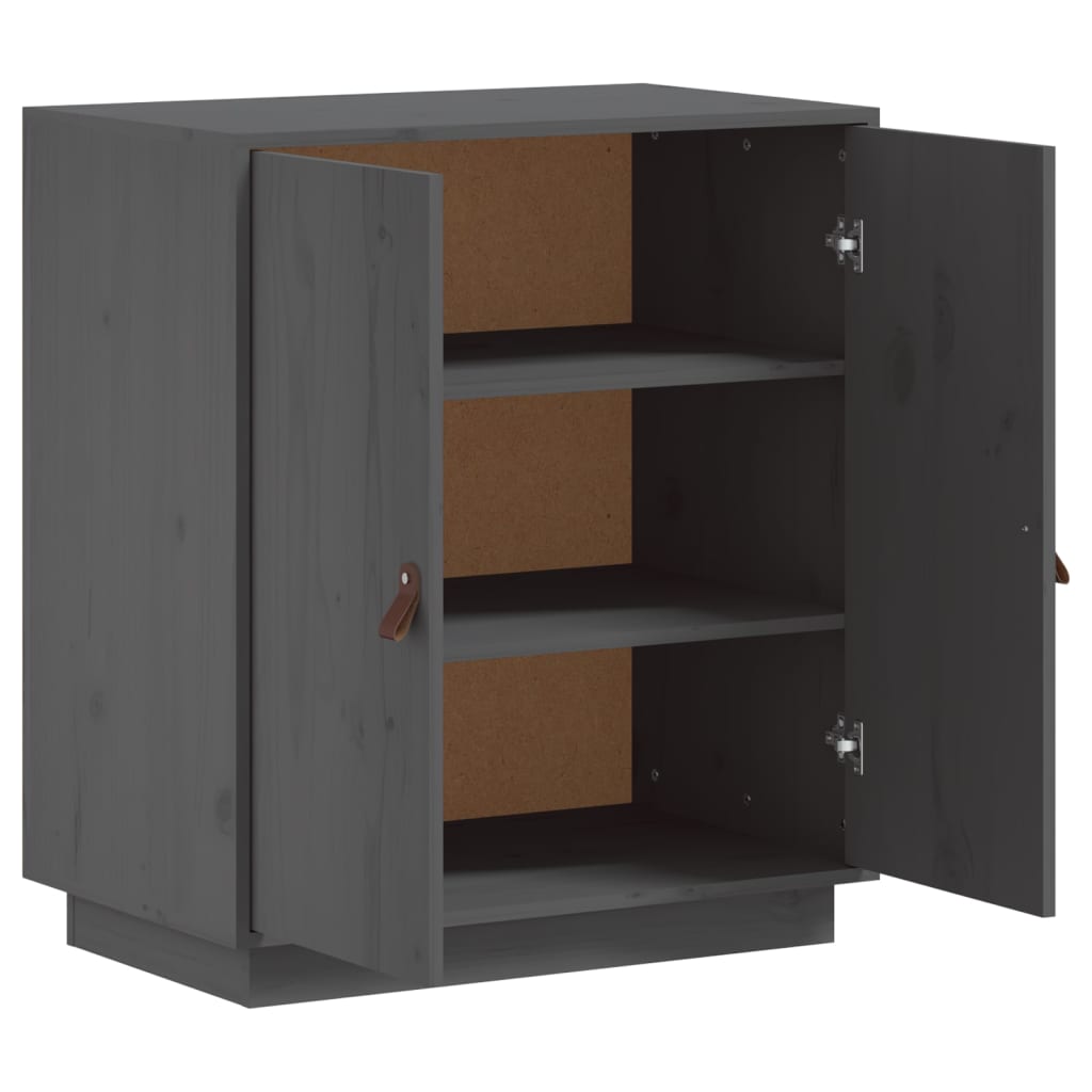 Sideboard Grau 65,5x40x75 cm Massivholz Kiefer - Pazzar.ch