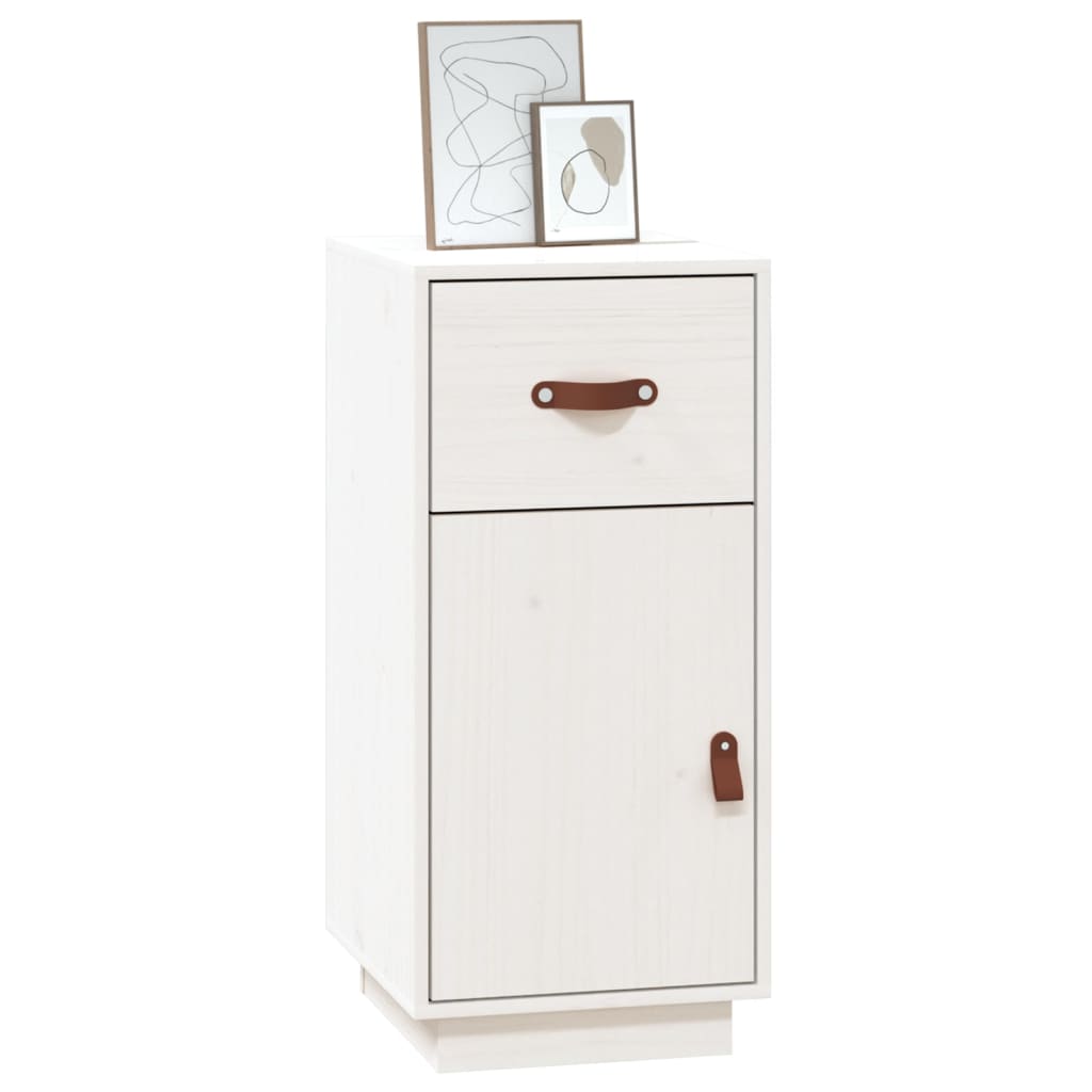 Sideboard Weiß 34x40x75 cm Massivholz Kiefer - Pazzar.ch