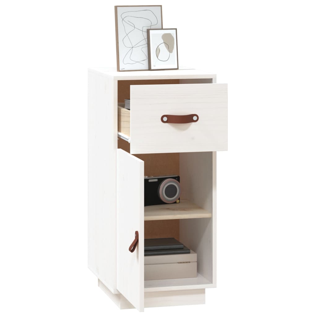 Sideboard Weiß 34x40x75 cm Massivholz Kiefer - Pazzar.ch