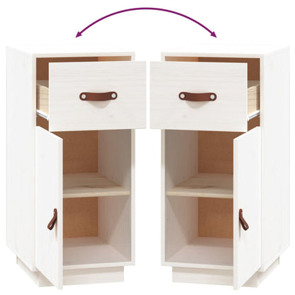 Sideboard Weiß 34x40x75 cm Massivholz Kiefer - Pazzar.ch