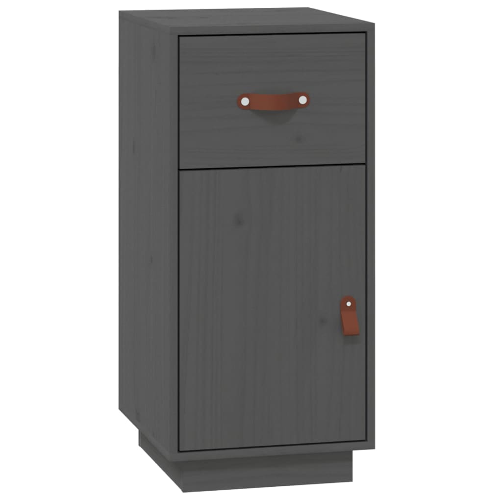 Sideboard Grau 34x40x75 cm Massivholz Kiefer - Pazzar.ch