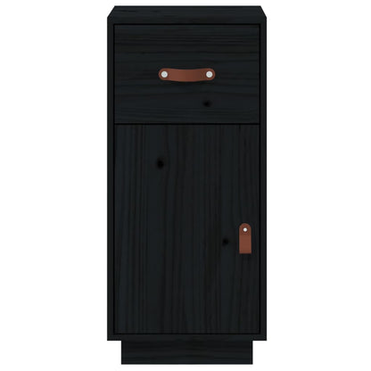 Sideboard Schwarz 34x40x75 cm Massivholz Kiefer - Pazzar.ch