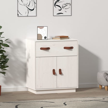 Sideboard Weiß 65,5x40x75 cm Massivholz Kiefer - Pazzar.ch