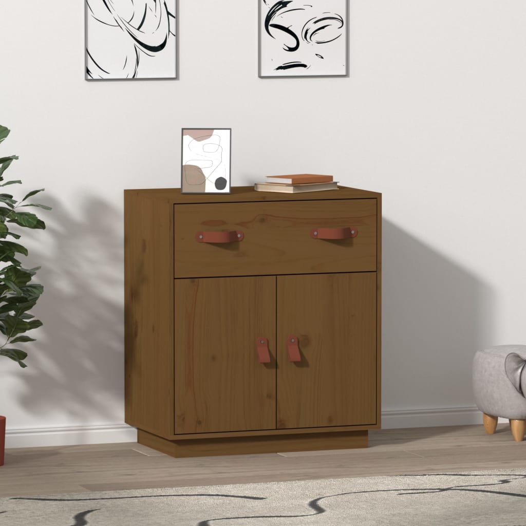 Sideboard Honigbraun 65,5x40x75 cm Massivholz Kiefer - Pazzar.ch