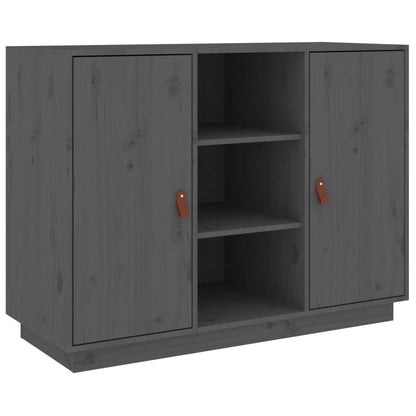 Sideboard Grau 100x40x75 cm Massivholz Kiefer - Pazzar.ch
