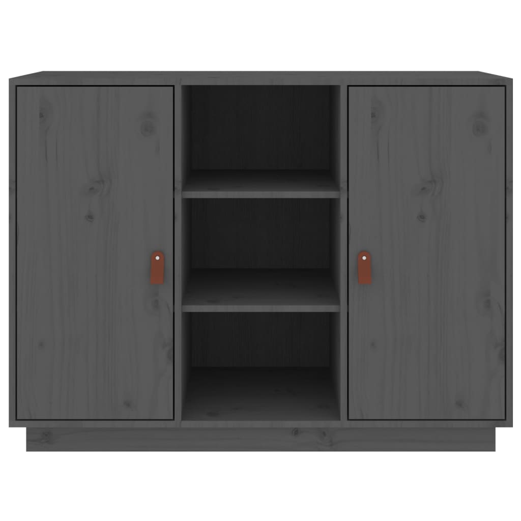 Sideboard Grau 100x40x75 cm Massivholz Kiefer - Pazzar.ch