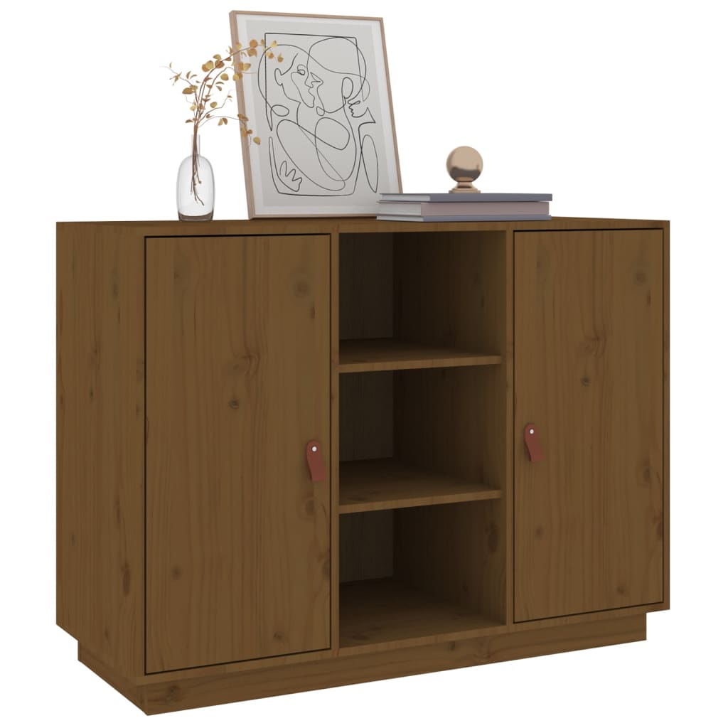 Sideboard Honigbraun 100x40x75 cm Massivholz Kiefer - Pazzar.ch