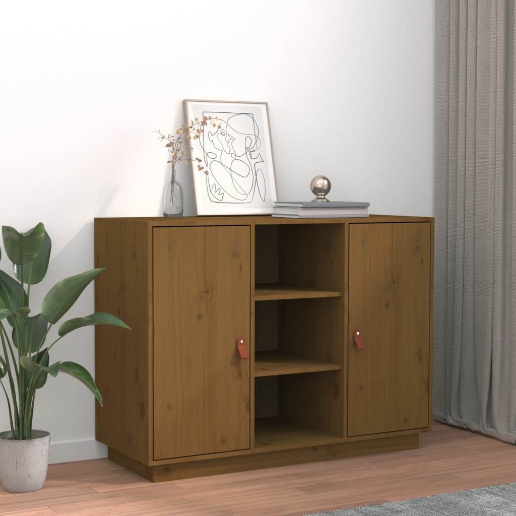 Sideboard Honigbraun 100x40x75 cm Massivholz Kiefer - Pazzar.ch