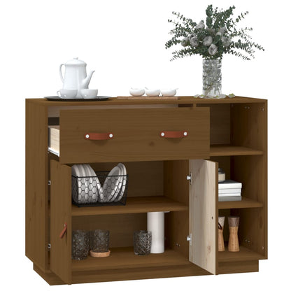 Sideboard Honigbraun 98,5x40x75 cm Massivholz Kiefer - Pazzar.ch