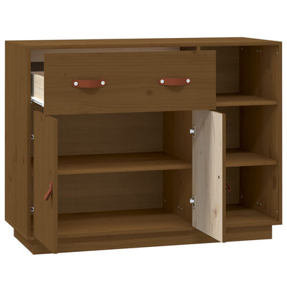 Sideboard Honigbraun 98,5x40x75 cm Massivholz Kiefer - Pazzar.ch